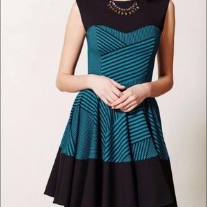 Anthropologie Stripe Swing Dress Eva Franco